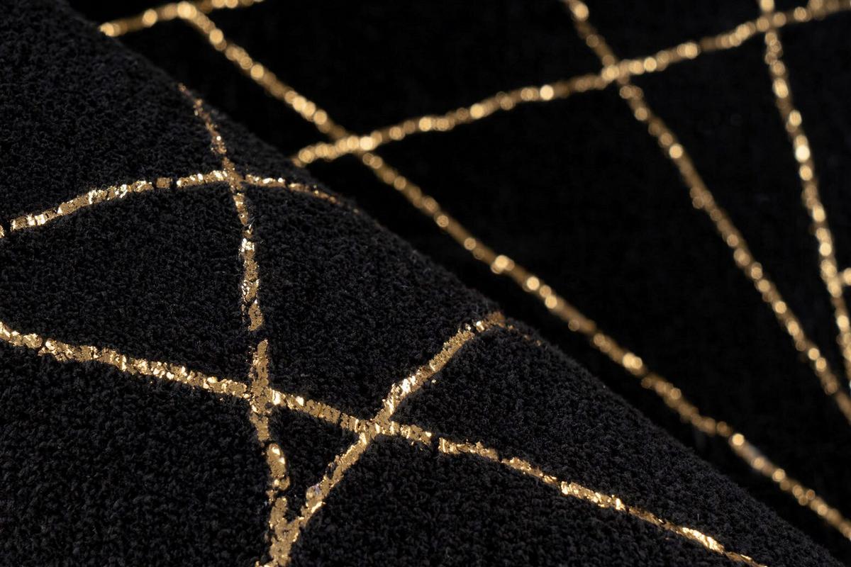 Teppich Bijou Schwarz/Goldfarben, 120x170 cm - Goldfarben/Schwarz, KONVENTIONELL, Textil (120/170cm)