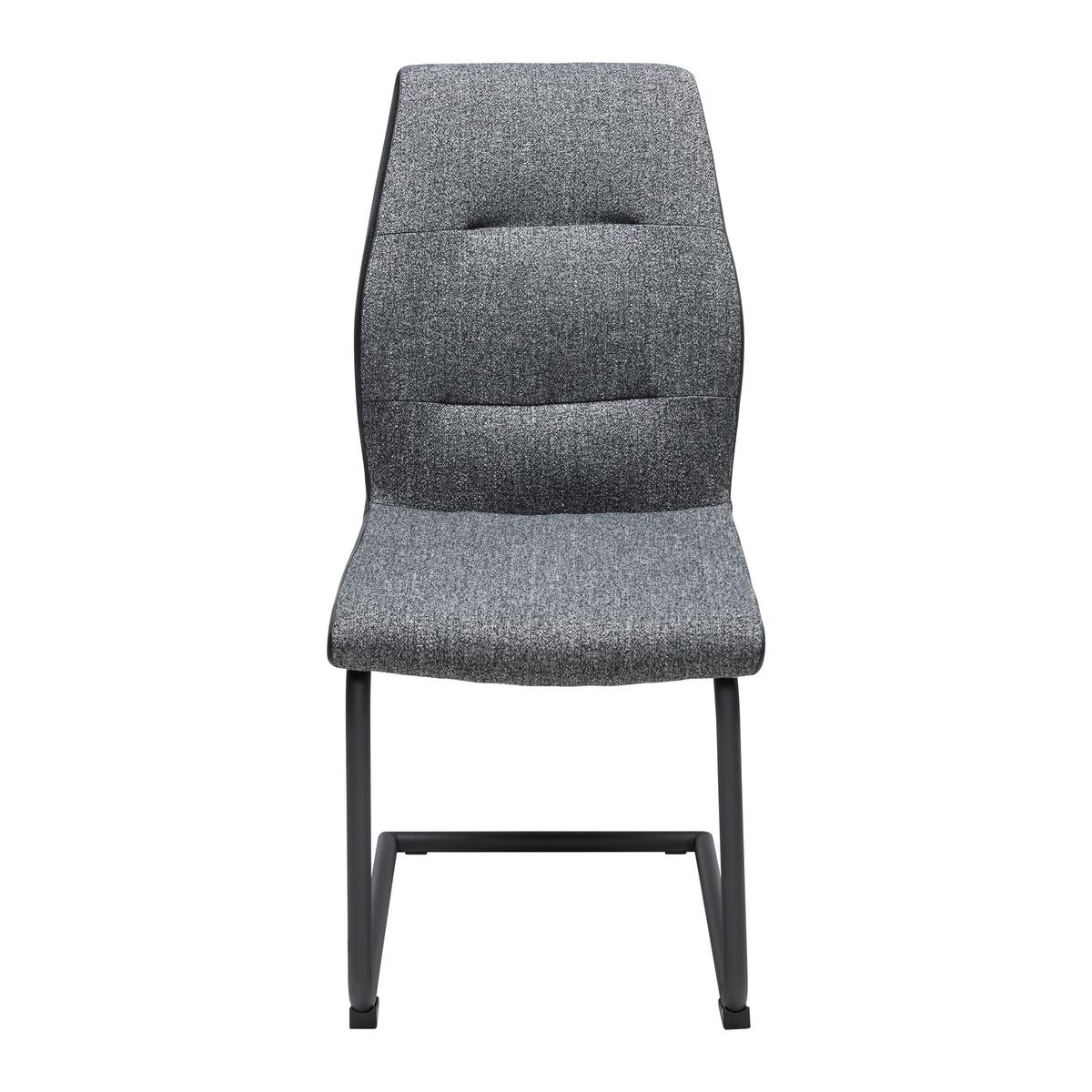 Židle Canio tmavěšedá - černá/tmavě šedá, Moderní, kov/dřevo (44/96/57cm) - Bessagi Home