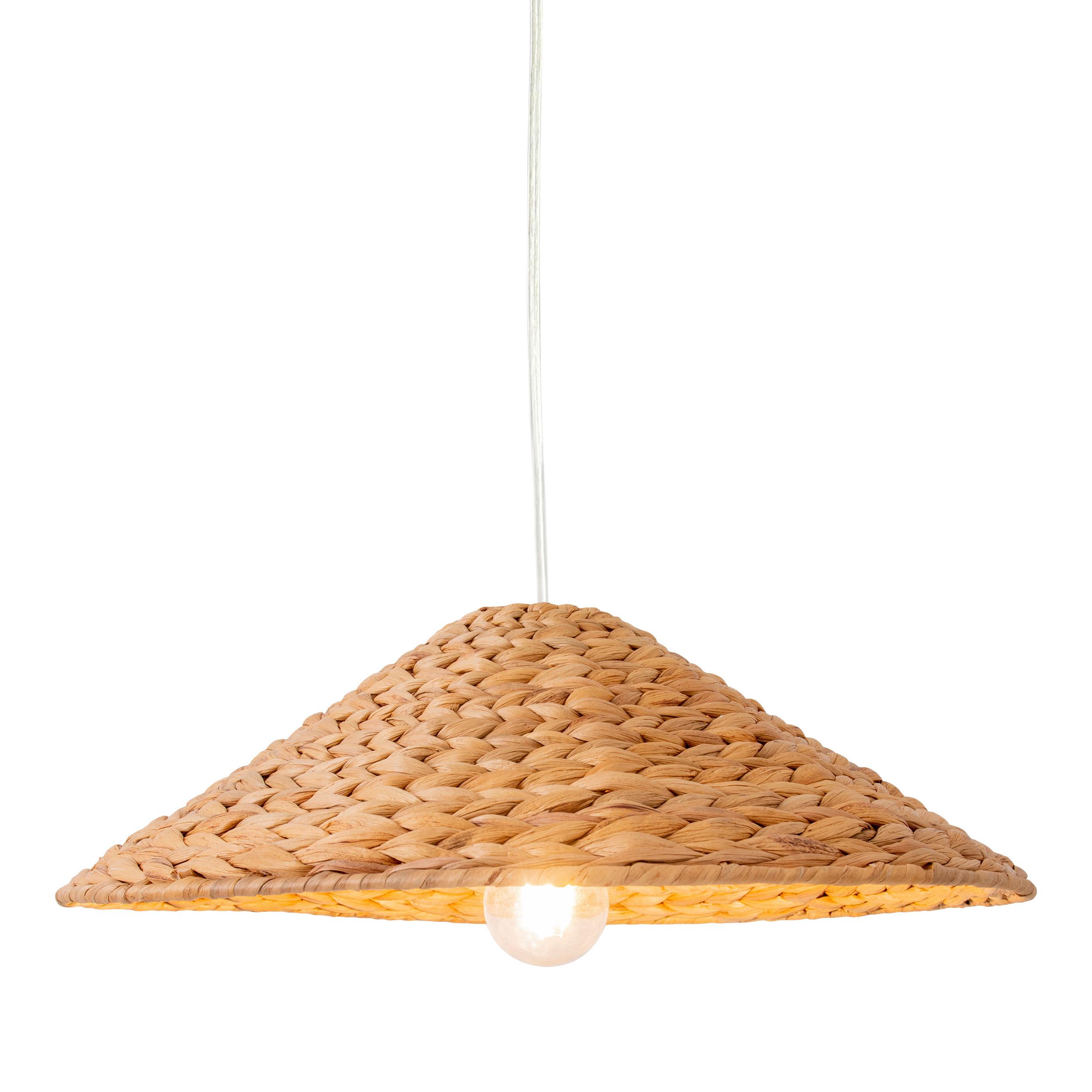 Hängeleuchte H: 124 cm 1-flammig, Korbgeflecht - Naturfarben, Natur, Naturmaterialien (45/124cm) - Näve