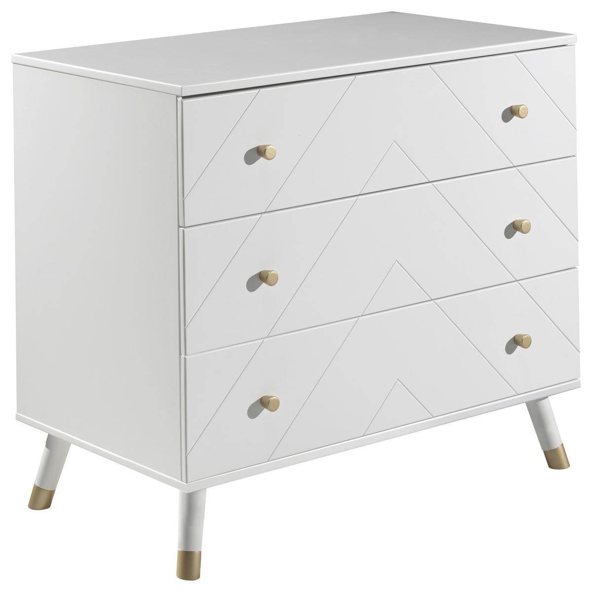 Kommode B: 100 cm Billy, Weiß Billy - Weiß, MODERN, Holzwerkstoff (100/89/57cm) - Vipack