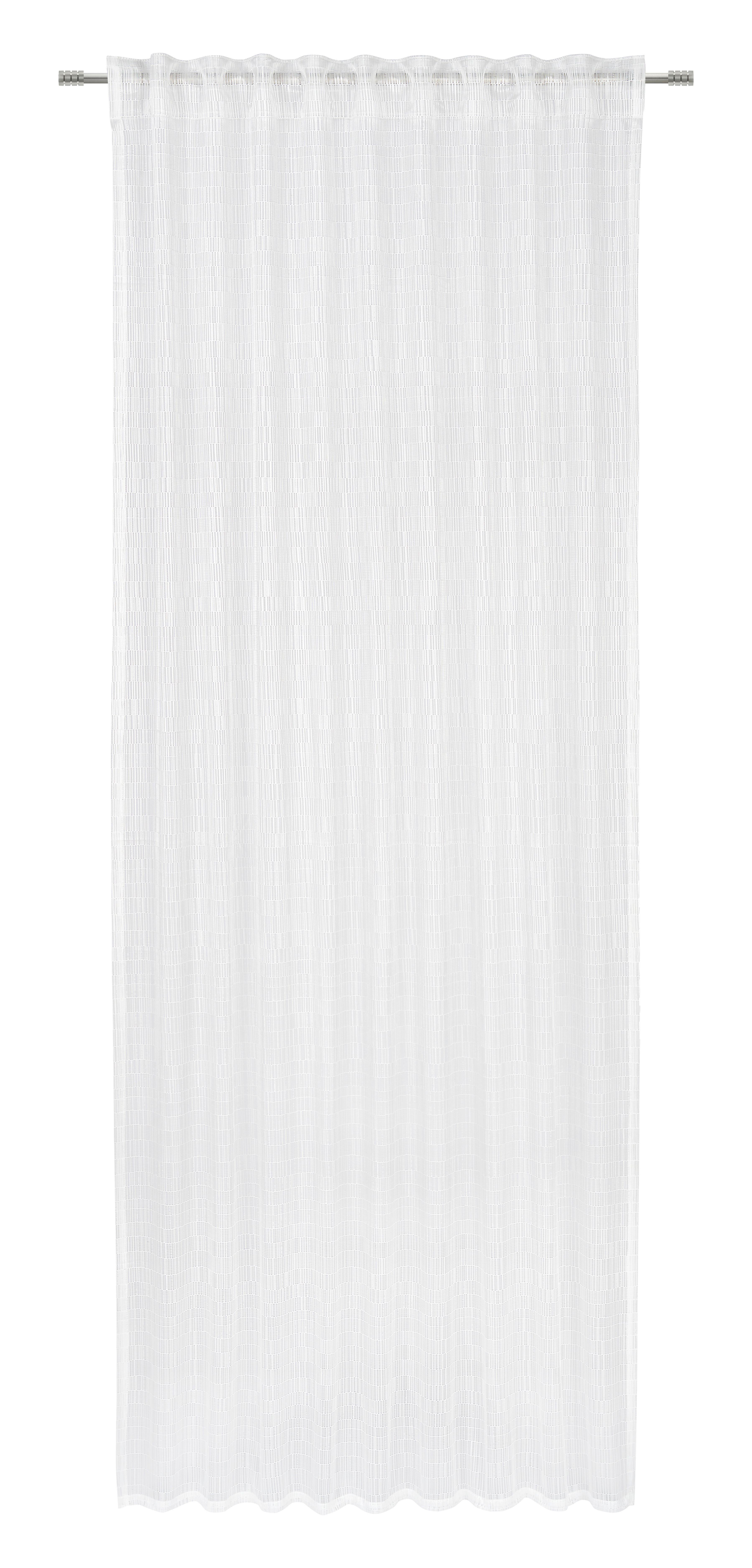 Fertigvorhang Elina - Weiß, ROMANTIK / LANDHAUS, Textil (135/245cm) - James Wood