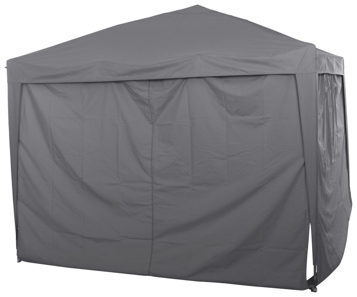 Pavillon Starter Bxhxt 3x2,6x3 M Mit Tragetasche - Grau, KONVENTIONELL, Textil/Metall (300/260/300cm) - Siena Garden