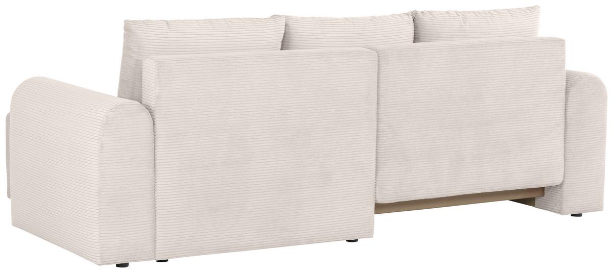 Ecksofa Joni Weiß S: 250 cm - Weiß, Design, Textil (250/151cm) - MID.YOU