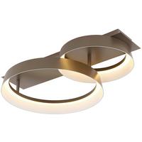 Led Mennyezeti Lámpa Camron - opál/cappuccino, Basics, műanyag/fém (50/35/12cm) - Luca Bessoni