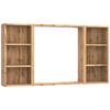 Wandspiegel Arosa Rechteckig 120x64 Cm Holzrahmen - Eiche Wotan, MODERN, Glas/Holzwerkstoff (120/64/18cm) - Held