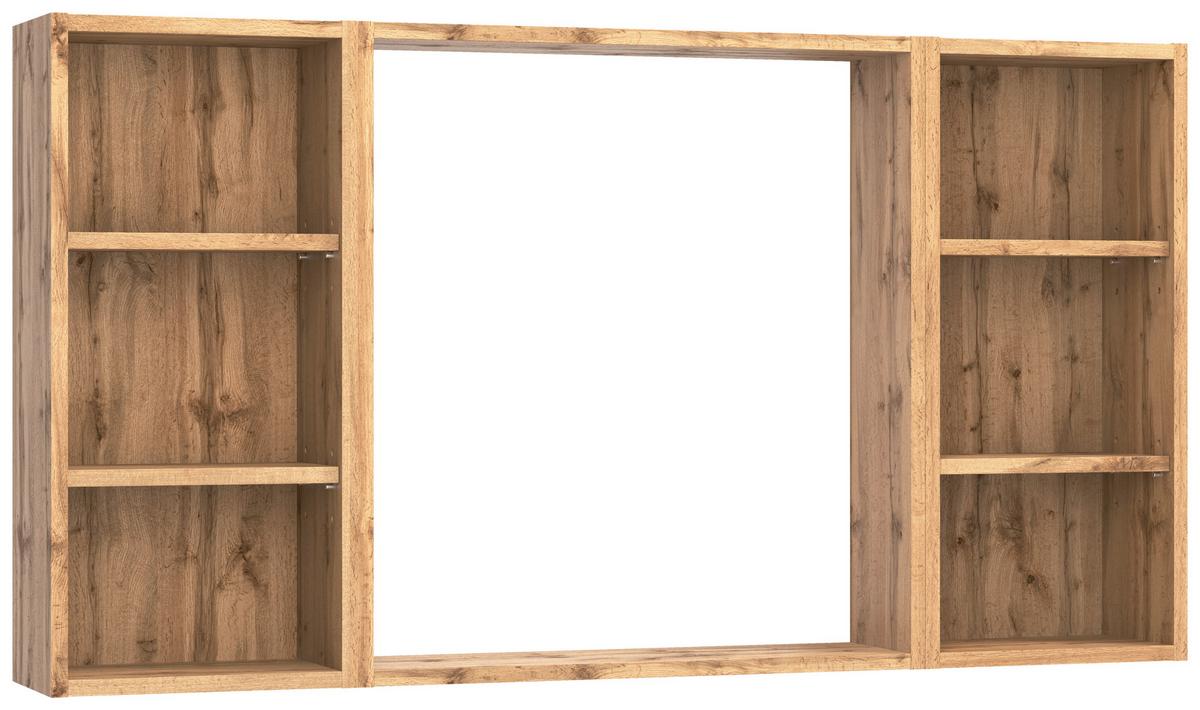 Wandspiegel Arosa Rechteckig 120x64 cm Holzrahmen - Eiche Wotan, MODERN, Glas/Holzwerkstoff (120/64/18cm) - Held