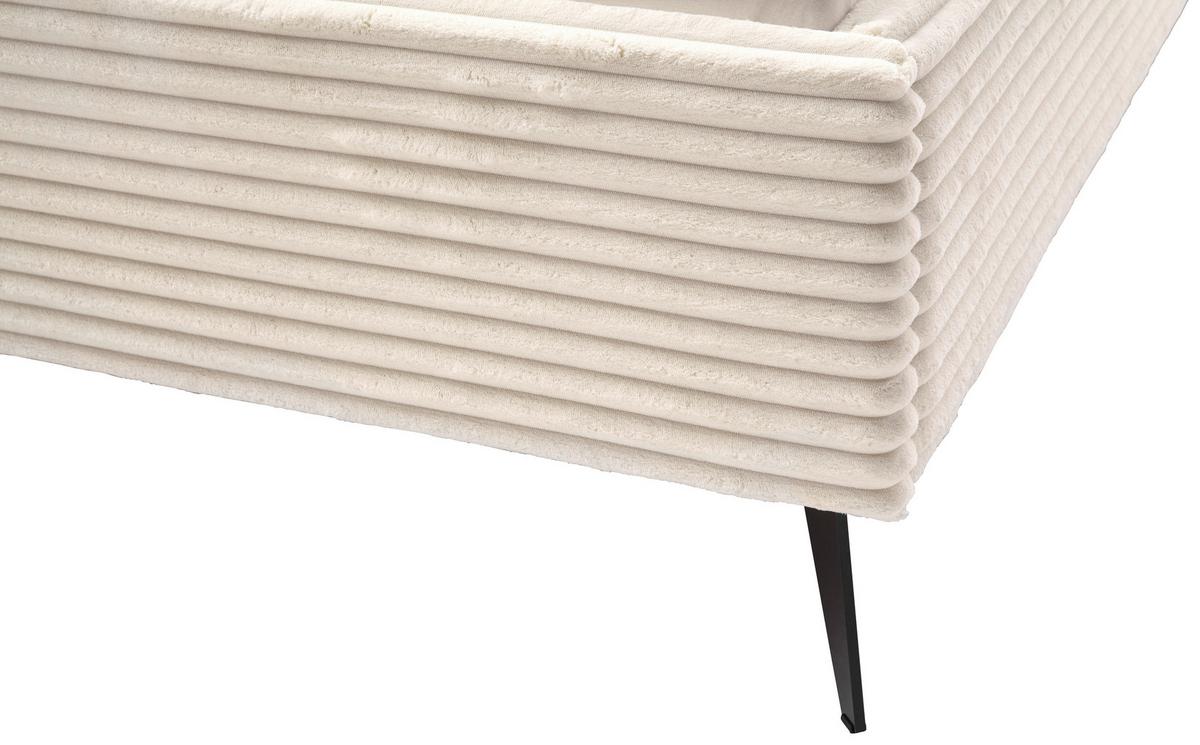 Polsterbett Matera Creme 160x200cm - Creme/Schwarz, Trend, Textil (160/200cm) - MID.YOU