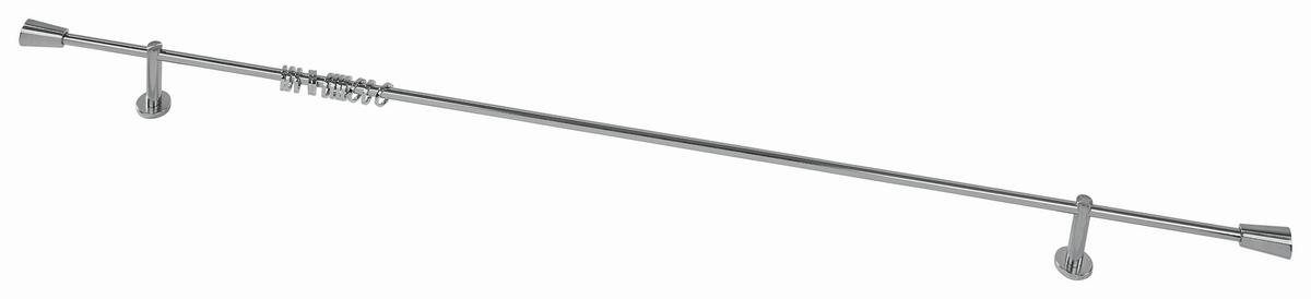Rundstangengarnitur 2-Lfg Jocy Edelstahlfarben L: 120 cm - Edelstahlfarben, KONVENTIONELL, Kunststoff/Metall (120cm) - Ondega