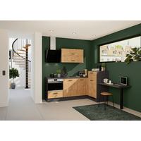 Eckküche Ibz 4350 Ho - Eichefarben/Dunkelgrau, Design, Holzwerkstoff (225/241cm) - Impuls