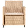 Loungegarnitur 6-Tlg. Porto- Multi, Polyrattan mit Kissen - Hellbraun/Grau, MODERN, Kunststoff/Textil (190/237cm) - Beldano