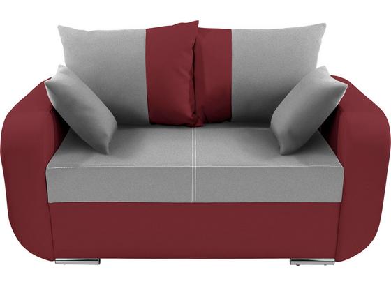 Zweisitzer-Sofa Faro - Chromfarben/Weinrot, KONVENTIONELL, Holz/Textil (150/90/92cm) Zweisitzer-Sofa Faro - Chromfarben/Weinrot, KONVENTIONELL, Holz/Textil (150/90/92cm)