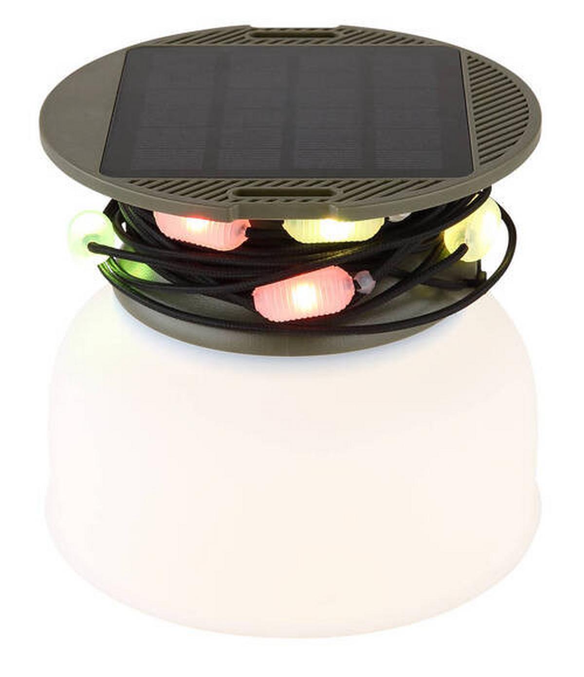 Solarleuchte 36819 - Schwarz/Weiß, Basics, Kunststoff/Textil (14,5/25cm) - Globo