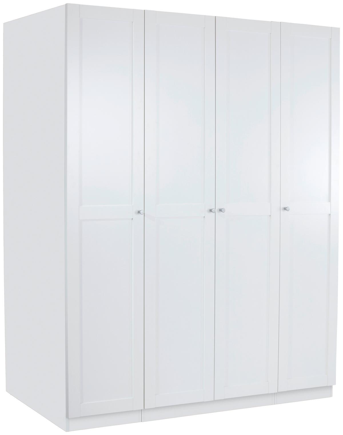 Drehtürenschrank mit Soft-Close 182,2cm Unit Weiß - Weiß, MODERN, Holzwerkstoff (182,2/210/58,3cm) - Ondega
