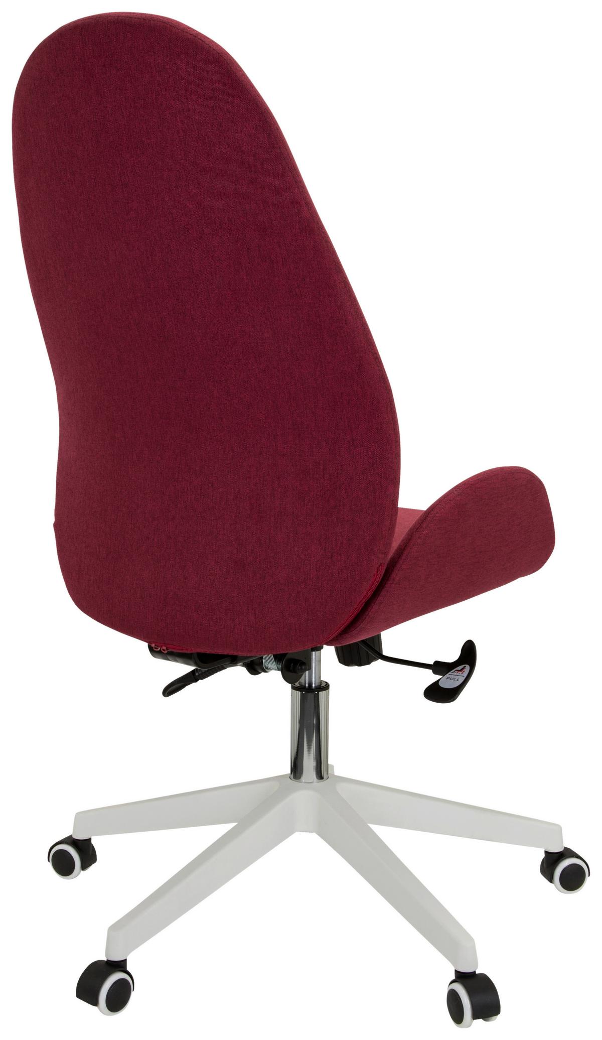 Drehstuhl Avea I Mit Wippfunktion Bordeaux - Bordeaux/Weiß, Basics, Kunststoff/Textil (56/104/58cm) - MID.YOU