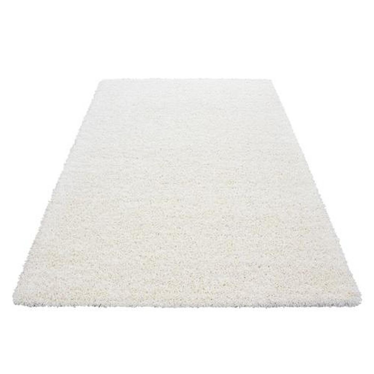 Hochflor Teppich Creme Life 100x200 cm - Creme, KONVENTIONELL, Textil (100/200cm) - Novel