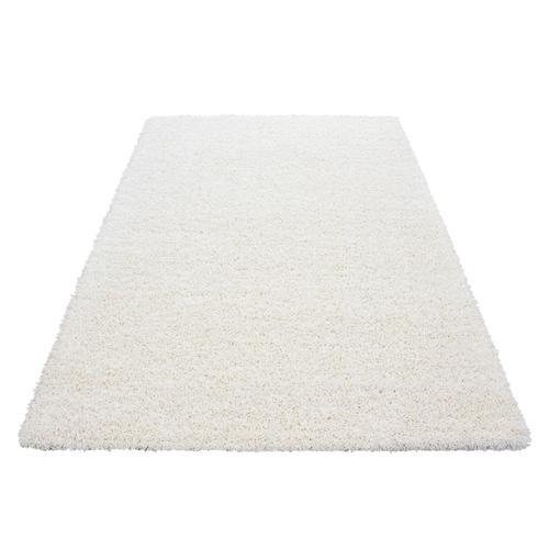 Hochflor Teppich Creme Life 100x200 cm
