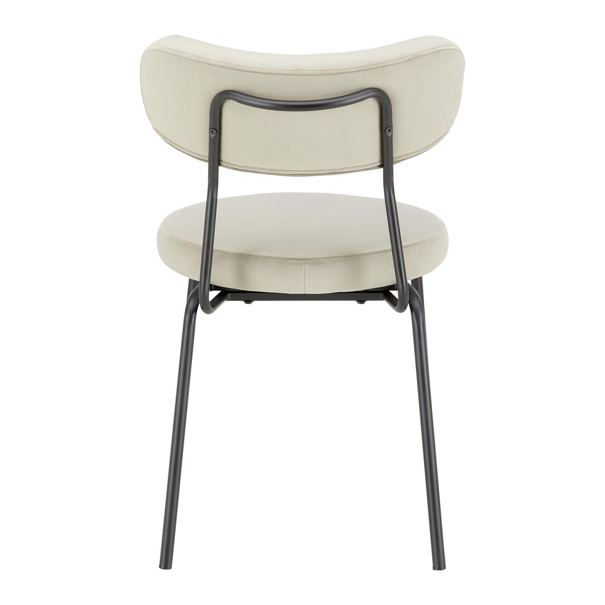 Sametová židle Lea - hnědá/béžová - černá/béžová, Moderní, kov/dřevo (51/82/63cm) - Bessagi Home