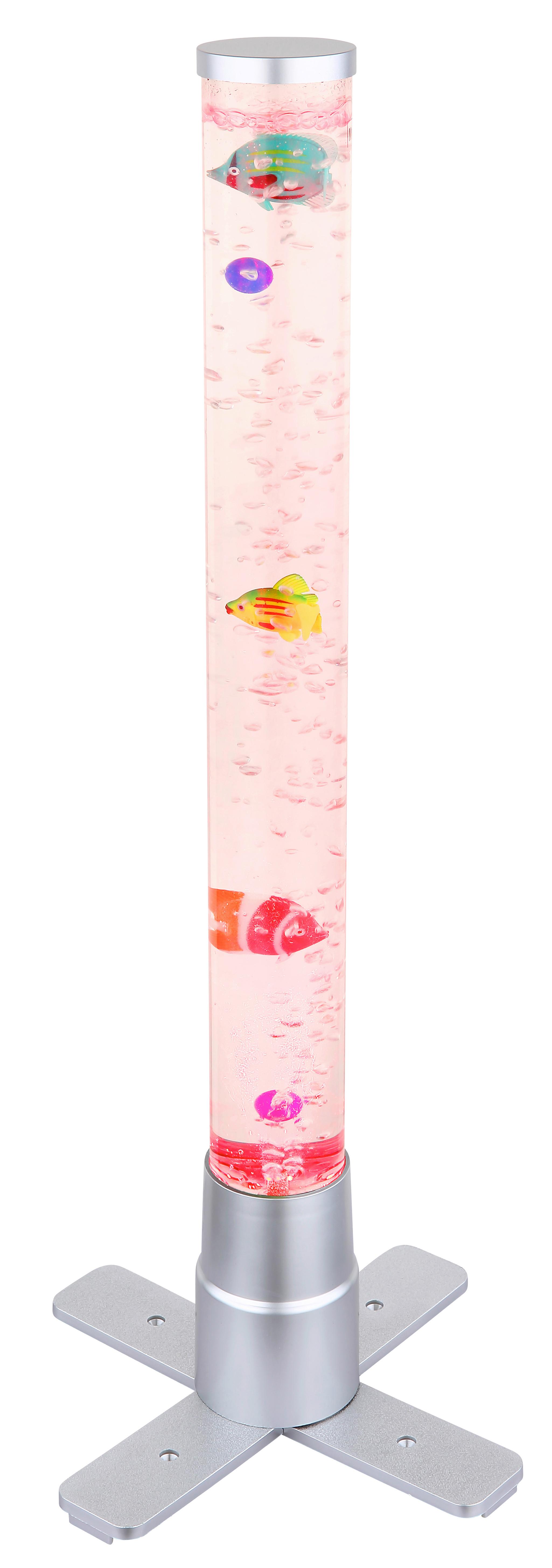 Led-stehleuchte 9017 - Klar/Silberfarben, Basics, Kunststoff (24,6/24,6/61,1cm) - Globo