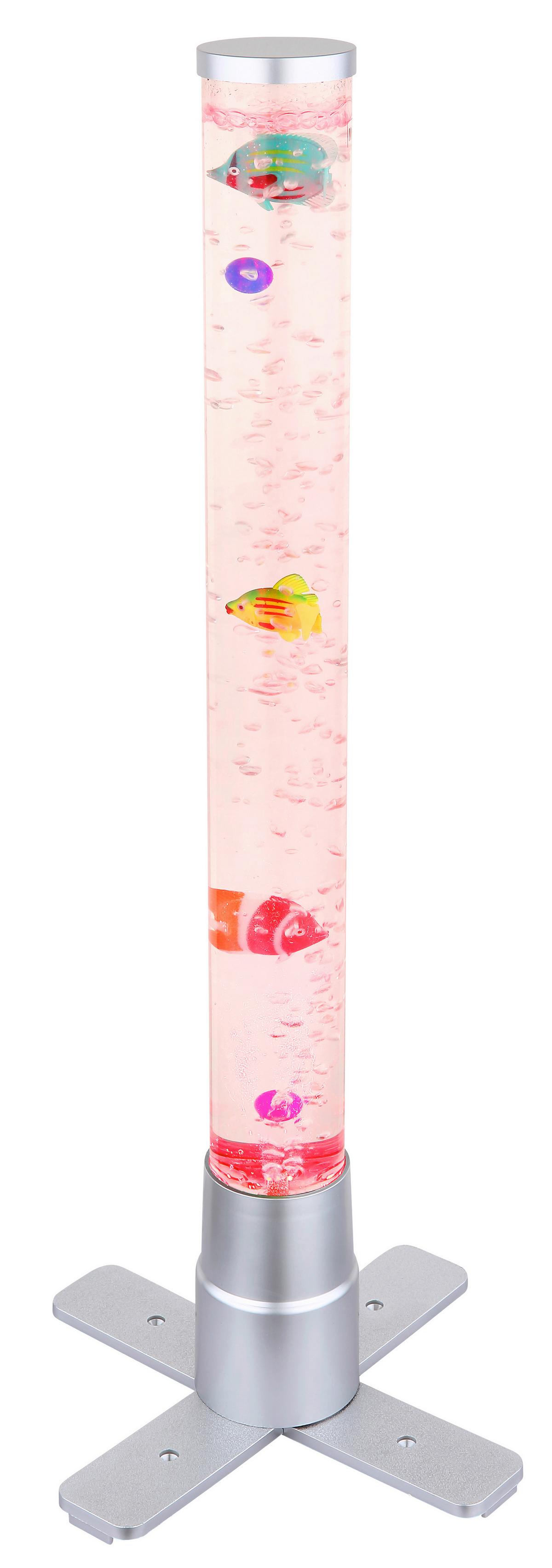 Led-stehleuchte 9017 - Klar/Silberfarben, Basics, Kunststoff (24,6/24,6/61,1cm) - Globo