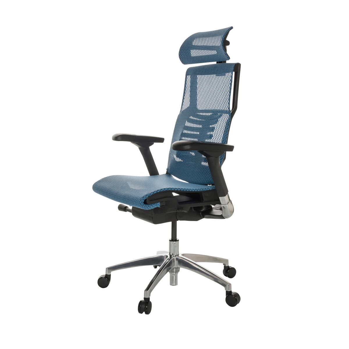 Drehstuhl Dynafit Ii - Blau/Silberfarben, Basics, Kunststoff/Textil (67/119-135/60cm) - MID.YOU