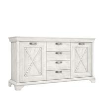 Sideboard B: 178,3 cm Kashmir, Pinienfarben/Weiß - Weiß/Pinienfarben, ROMANTIK / LANDHAUS, Holzwerkstoff/Kunststoff (178,3/95,9/48,2cm) - MID.YOU