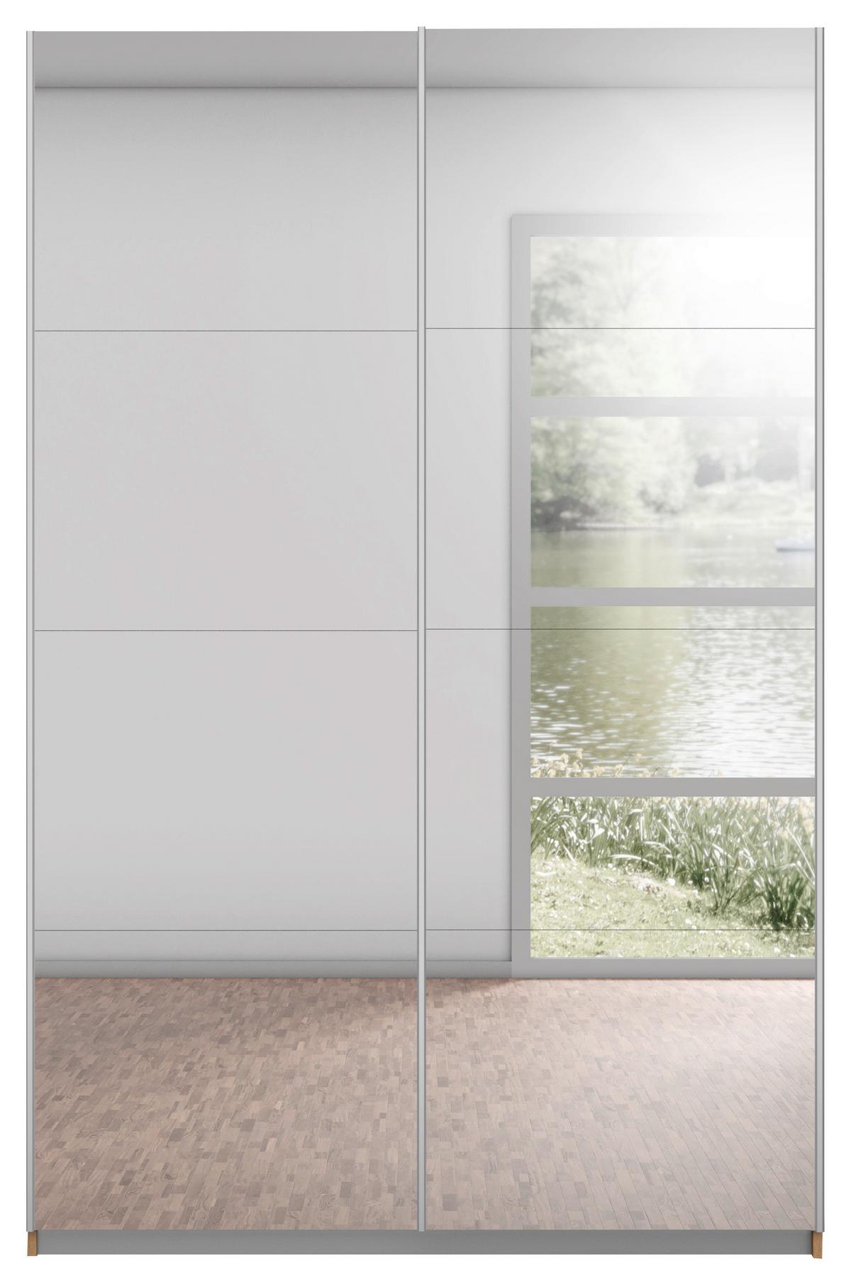 Schwebetürenschrank Subito - Silberfarben/Eiche Artisan, MODERN, Holzwerkstoff (136/197/61cm) - Rauch Möbel