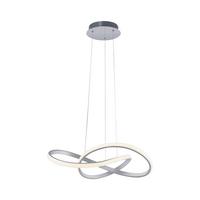 LED-Hängeleuchte H: 120 cm 1-Flammig dimmbar - Alufarben, Design, Metall (57/120cm)