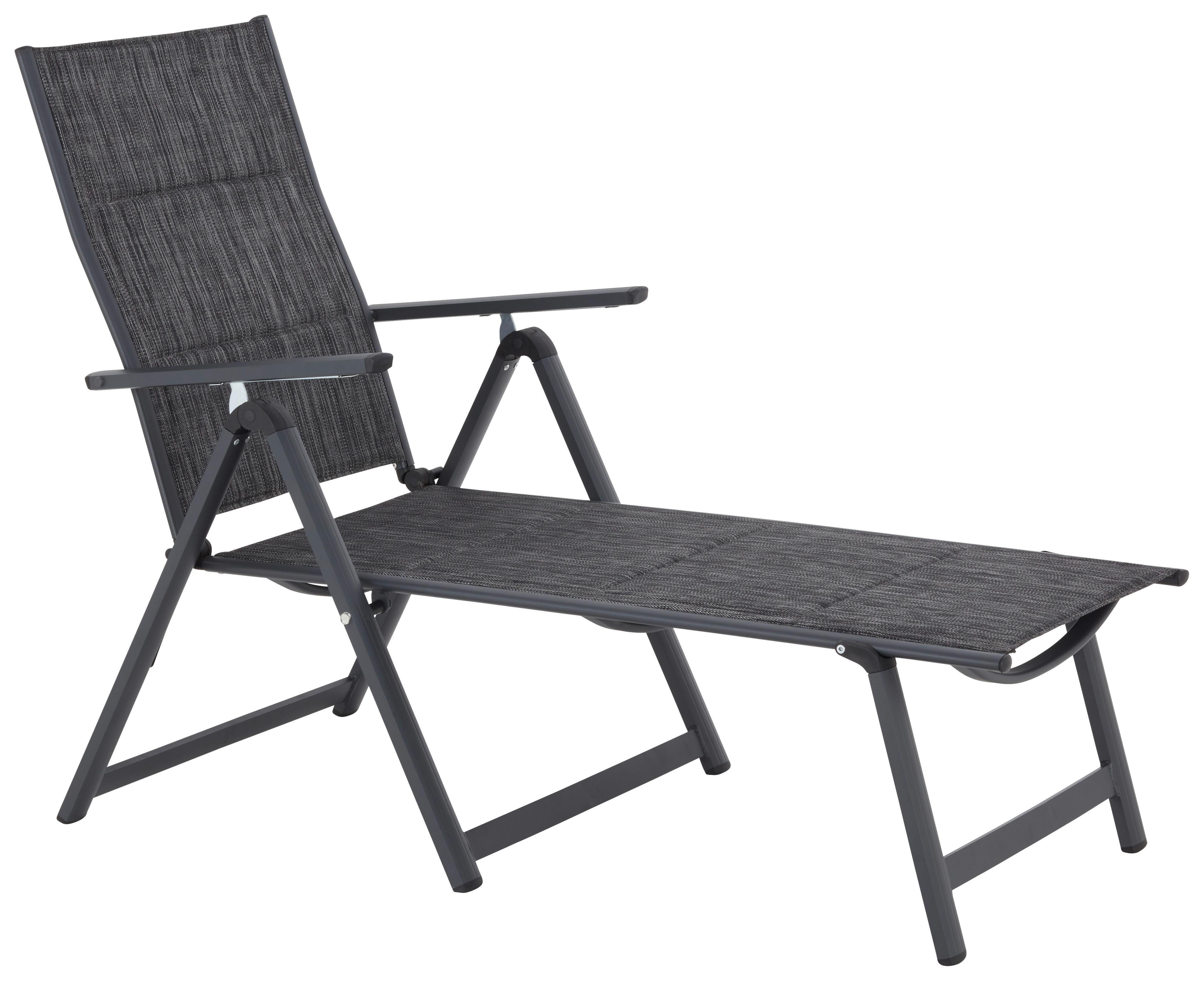 Napozóágy Verena - sötétszürke/szürke, Design, textil/fém (70/103/146cm) - Luca Bessoni