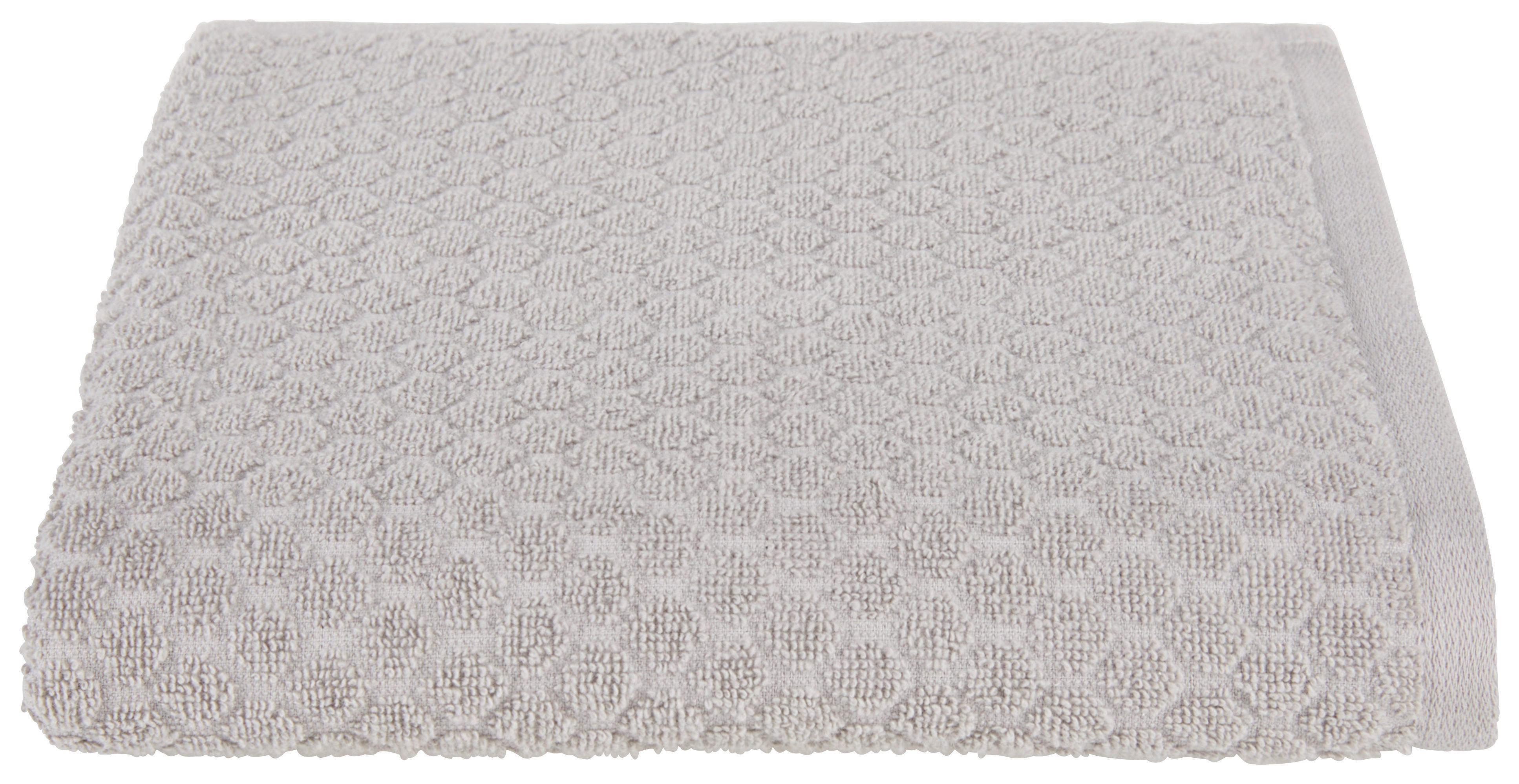 Handtuch Elena Baumwolle 450 G/m2 Silber 50x100 Cm - Silberfarben, MODERN, Textil (50/100cm) - Luca Bessoni
