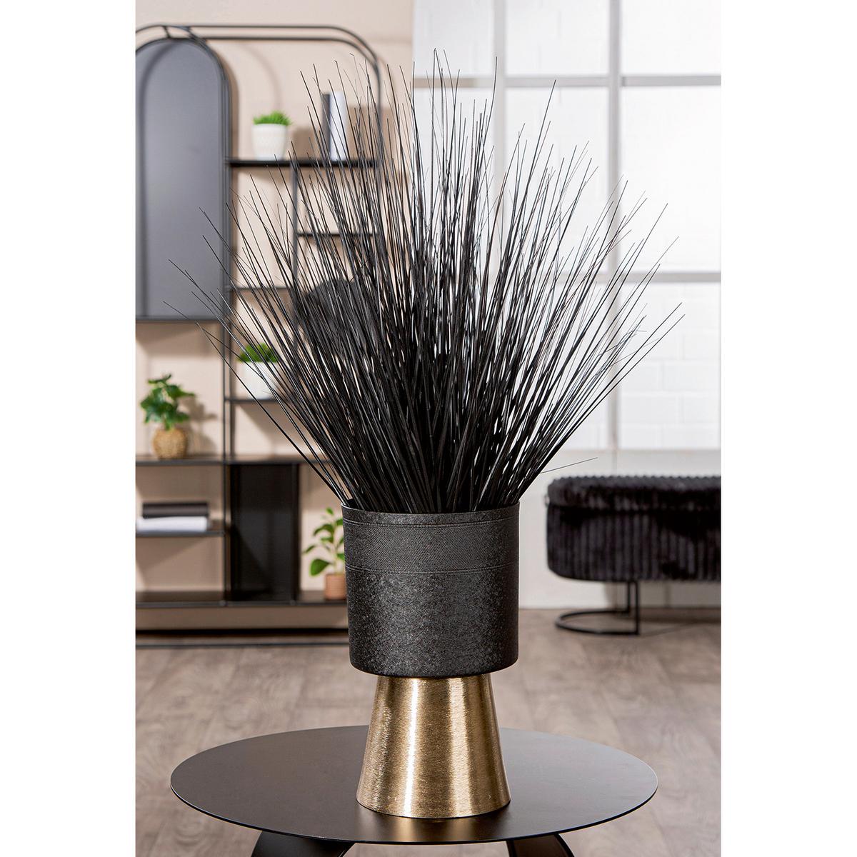 Übertopf Nama D/H: 17,5x29 cm - Goldfarben/Schwarz, LIFESTYLE, Metall (17,5/29cm)