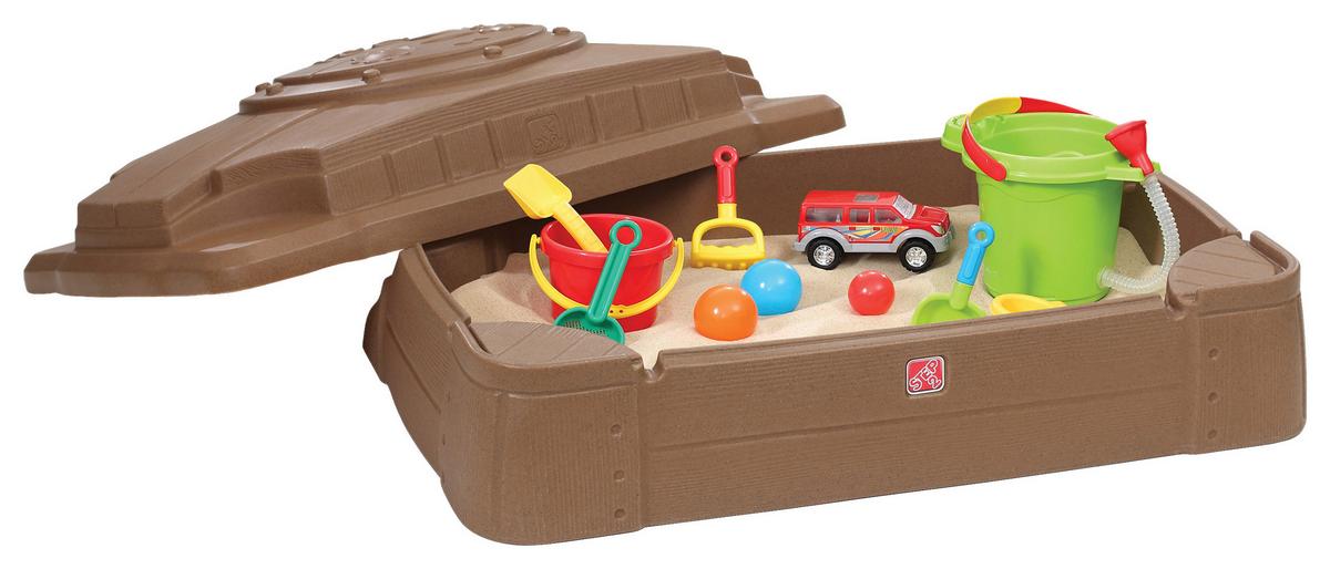 Sandkasten 830200 - Braun, KONVENTIONELL, Kunststoff (106,68/27,9/71,1cm) - Ambia Garden