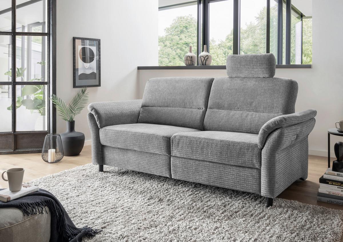 3-Sitzer-Sofa Cavoli, Grau R B: 192 cm - Schwarz/Grau, MODERN, Textil (192/90/89cm) - Livetastic
