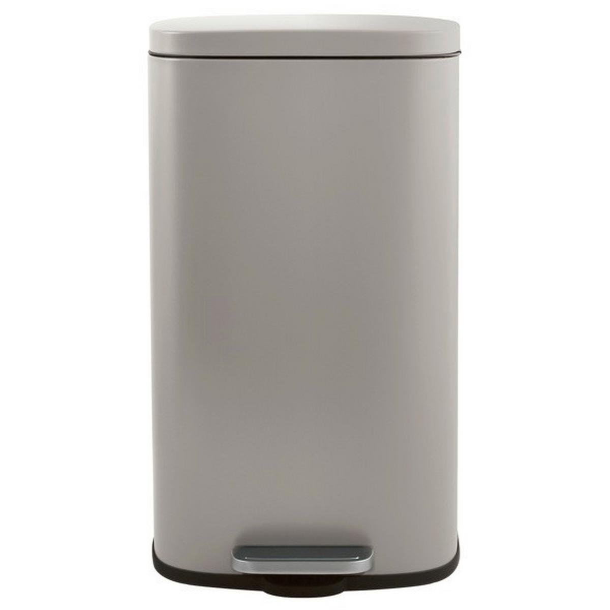 Treteimer Akira 50l Taupe Metall LxBxH: 42,7x29,7x64,3 cm - Taupe/Schwarz, Basics, Kunststoff/Metall (42,7/29,7/64,3cm) - Spirella