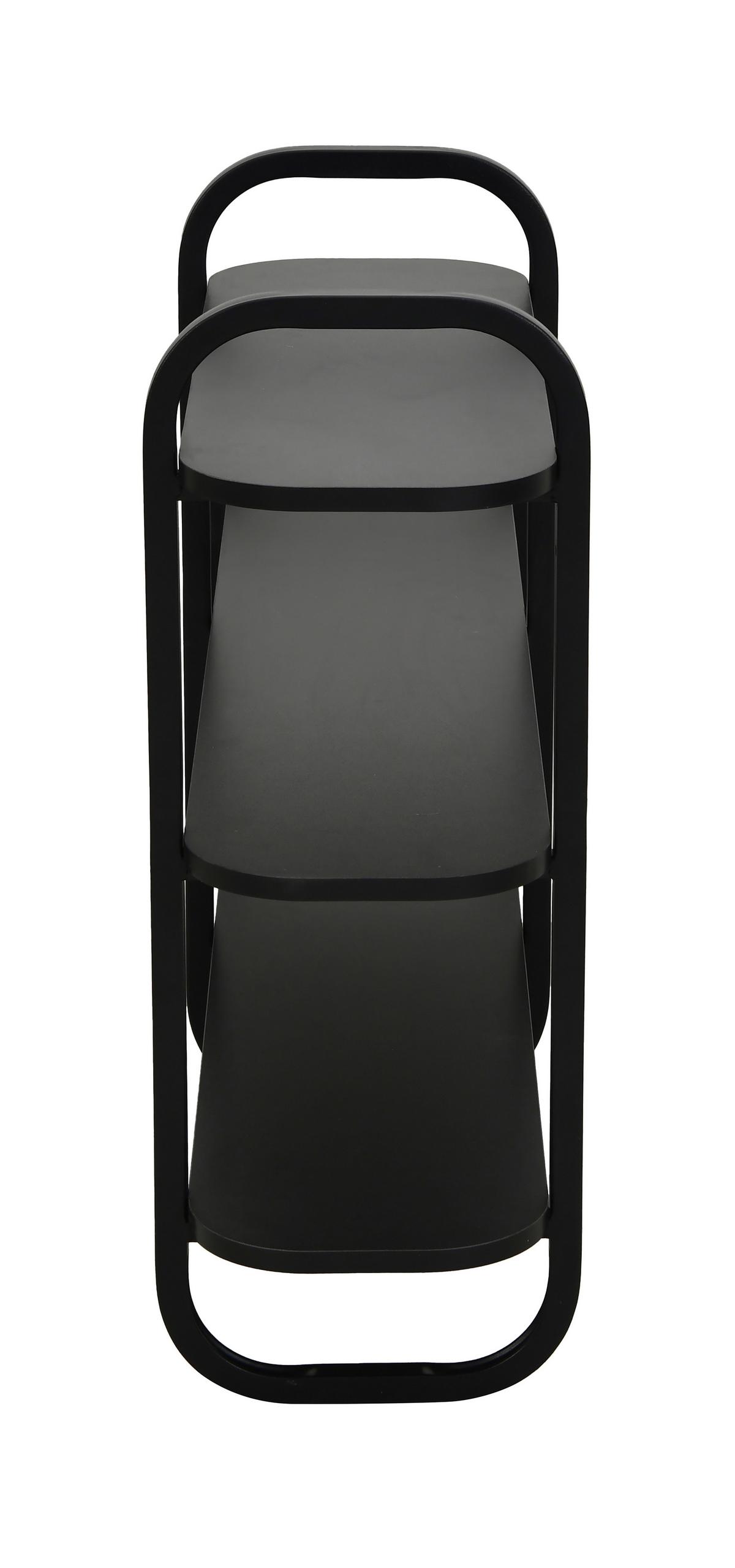 REGÁL BEND -EXKLUSIV- - černá, Moderní, kov/kompozitní dřevo (115cm) - Mömax