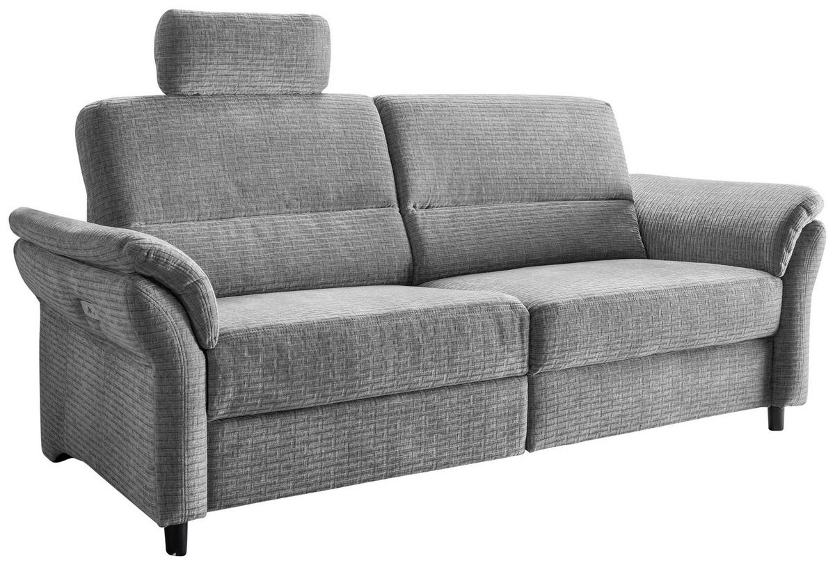 3-Sitzer-Sofa Cavoli, Grau L B: 192 cm - Schwarz/Grau, MODERN, Textil (192/90/89cm) - Livetastic