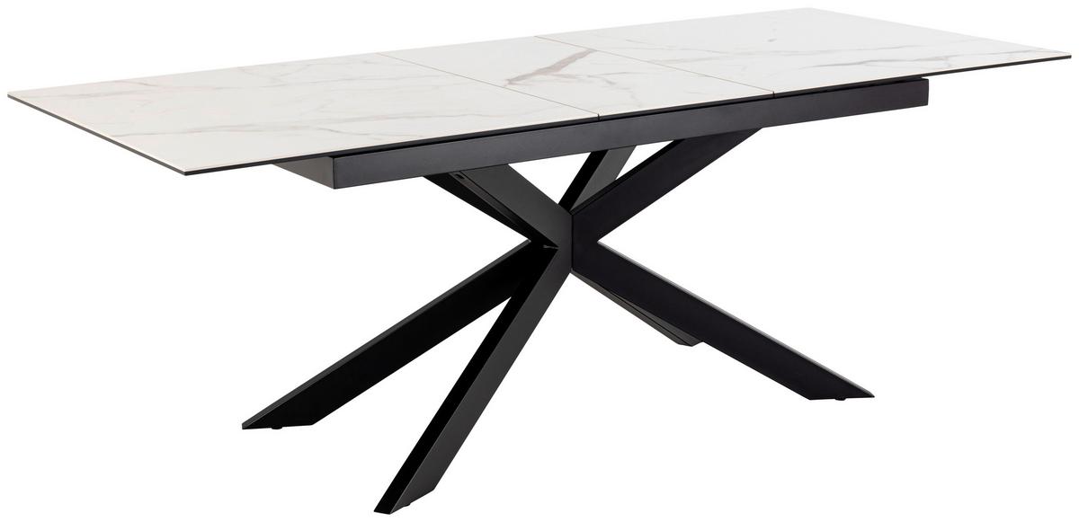 Esstisch Irwine H000023565 - Schwarz/Weiß, Design, Glas/Keramik (210/90cm) - MID.YOU