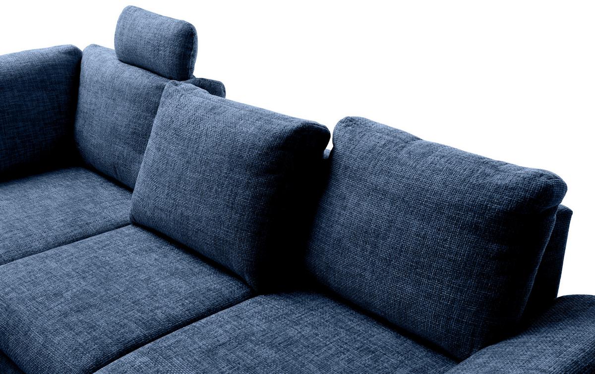 Eckschlafsofa Positano, Blau S: 206x265 Cm - Wildeiche/Blau, MODERN, Textil (206/265cm) - Livetastic