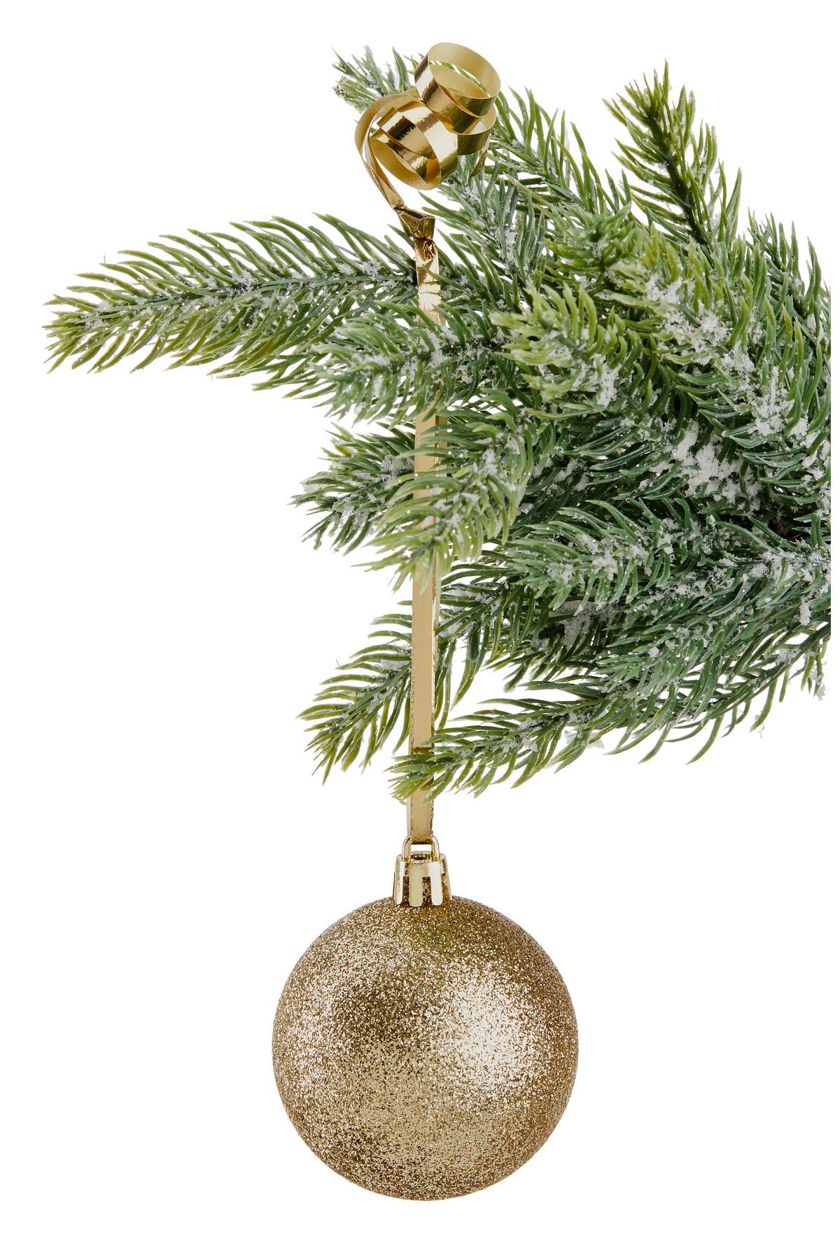 Christbaumkugel Kunststoff Goldfarben Set Aus 28 Stk. - Goldfarben, KONVENTIONELL, Kunststoff (6cm) - Luca Bessoni