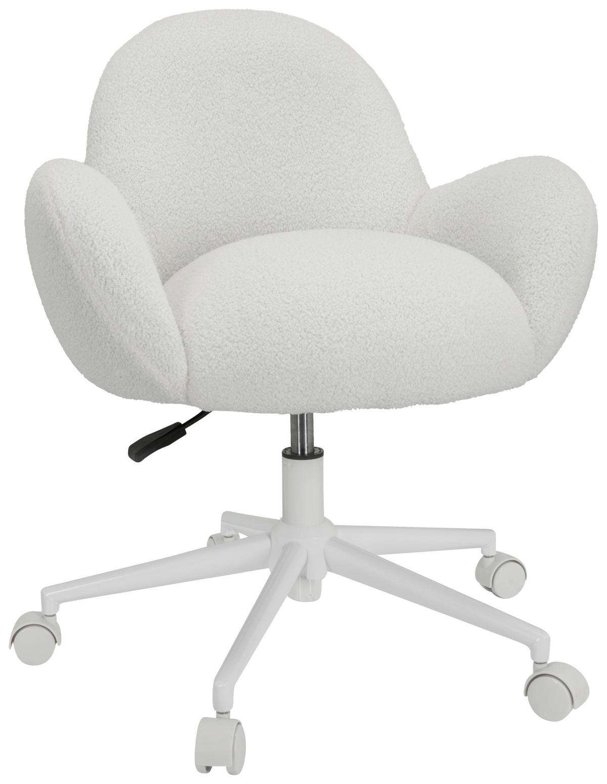 Jugenddrehstuhl Kiddy Teddy Weiß Bis 80 Kg - Weiß, MODERN, Kunststoff/Textil (63/67/64cm) - MID.YOU