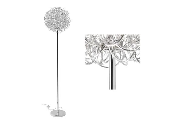 Led Stojaca Lampa Clea - chrómová/farby hliníka, Moderný, kov (40/175cm) - Modern Living Led Stojaca Lampa Clea - chrómová/farby hliníka, Moderný, kov (40/175cm) - Modern Living