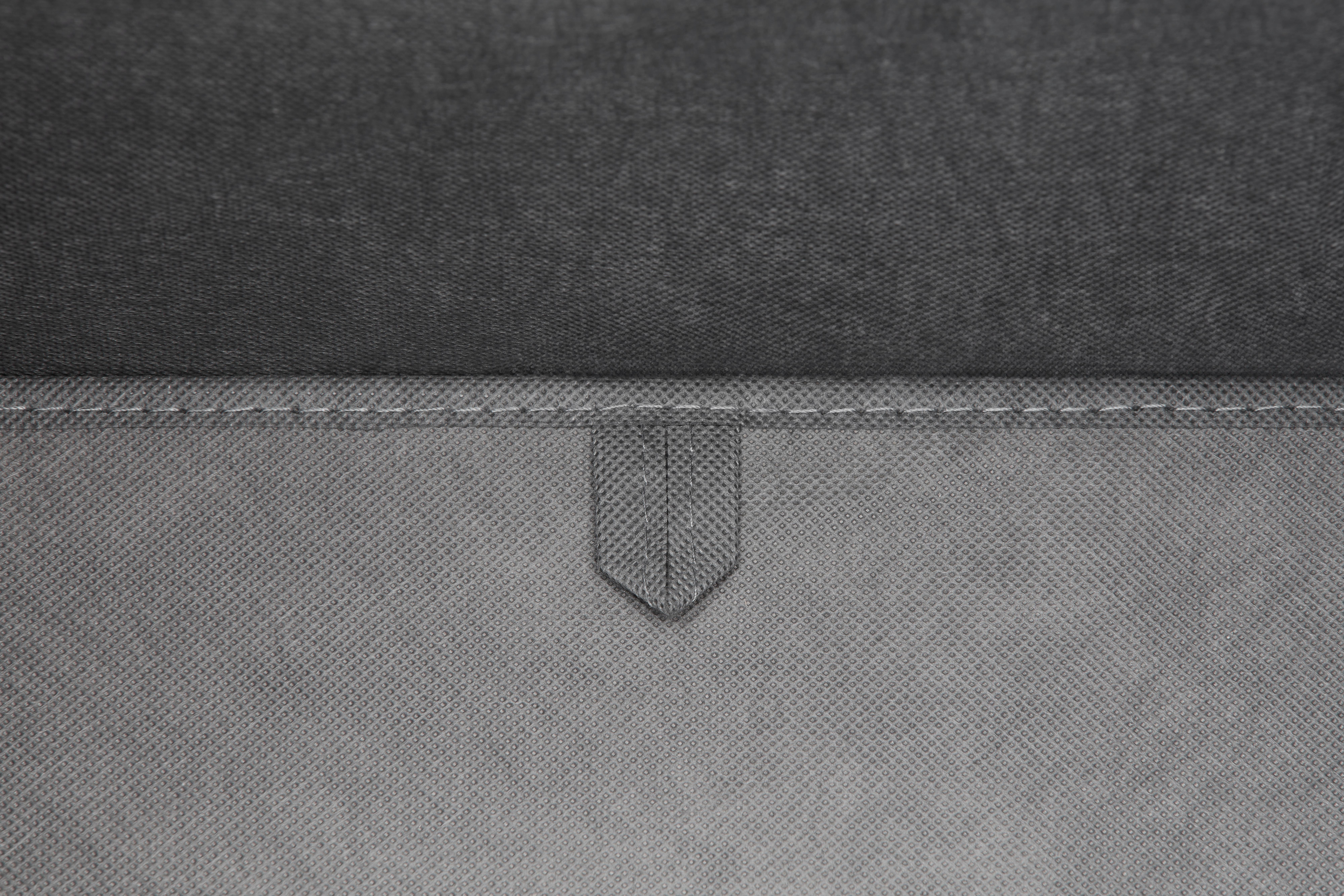 Skládací krabice BOBBY S VÍKEM - antracitová, Moderní, karton/textil (33/33/33cm) - Mömax