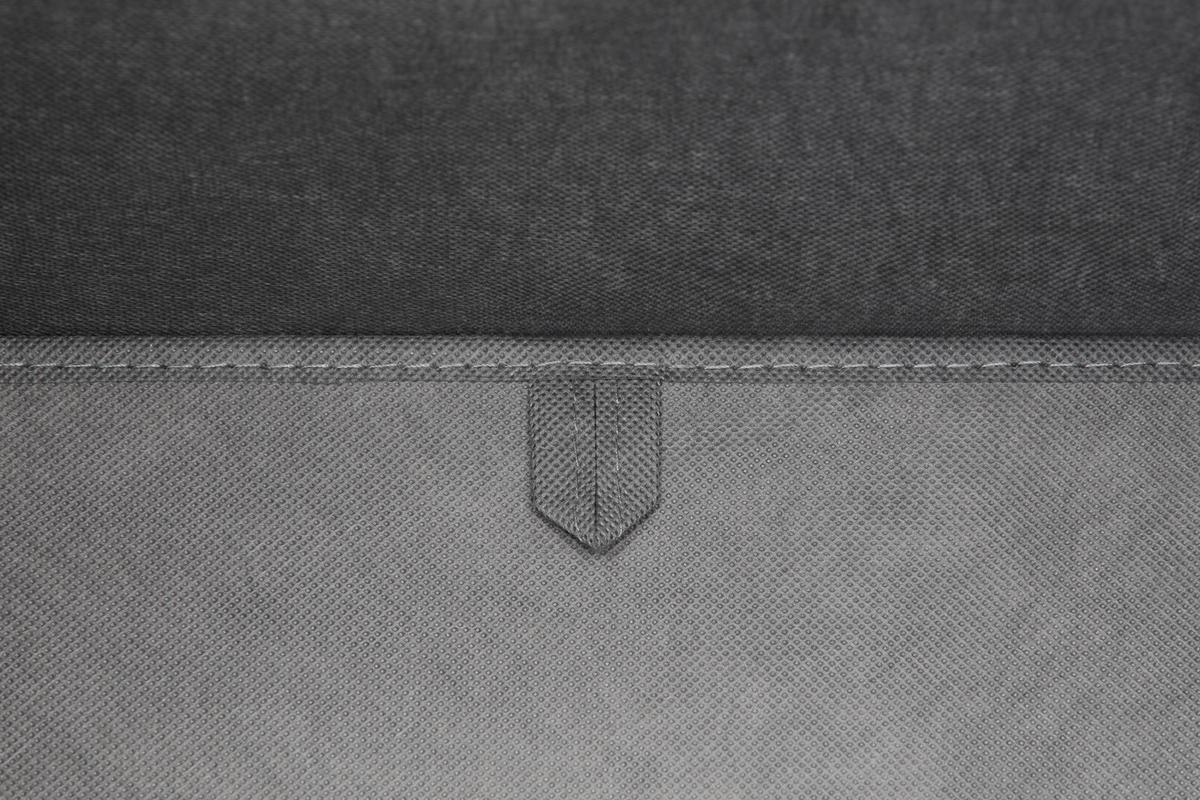 Skladací box s vekom BOBBY S VEKOM - antracitová, Modern, kartón/textil (33/33/33cm) - Mömax