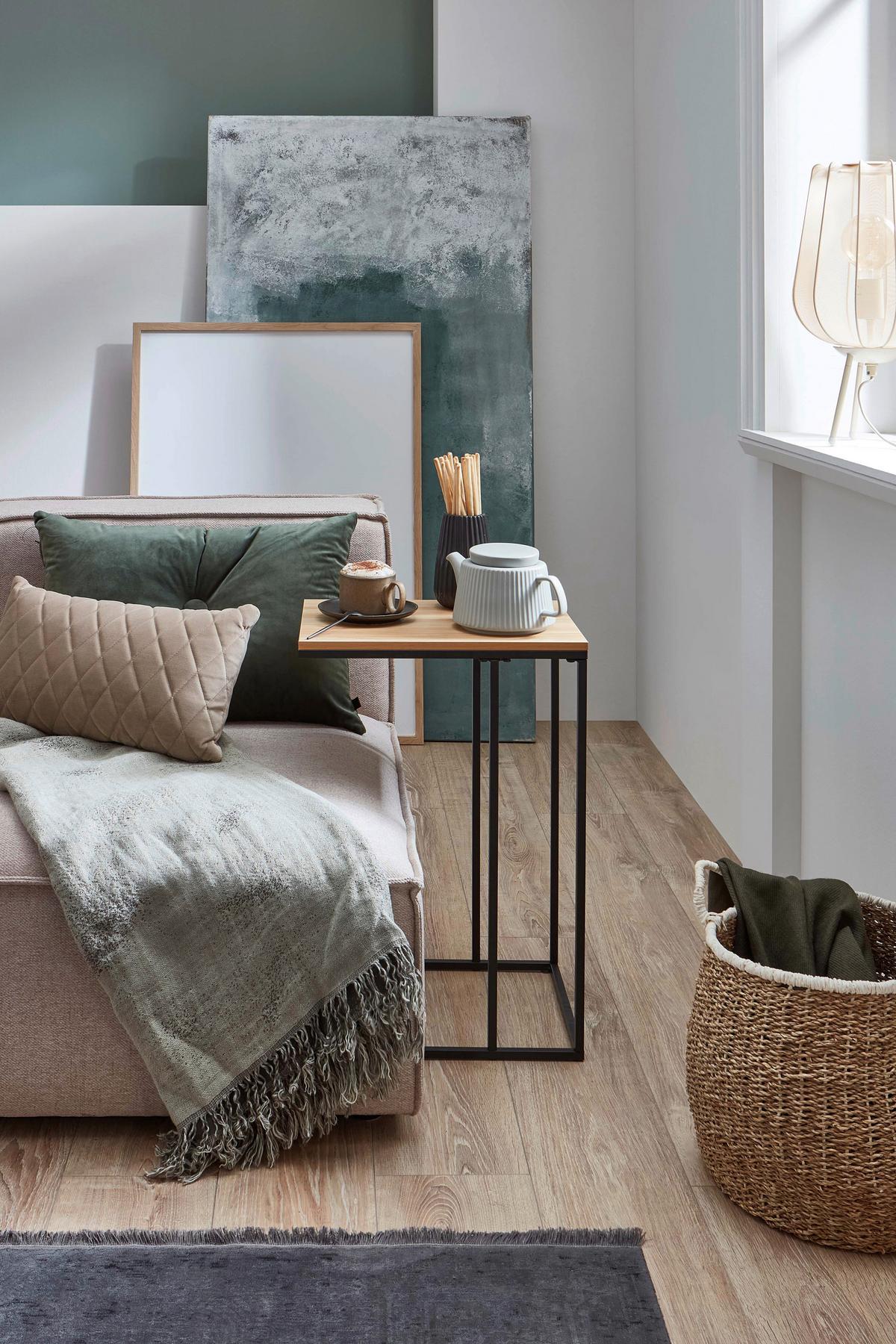 Couchtisch Schwarz B: 30 cm - Schwarz, Design, Holzwerkstoff/Metall (30/58/40cm) - MID.YOU