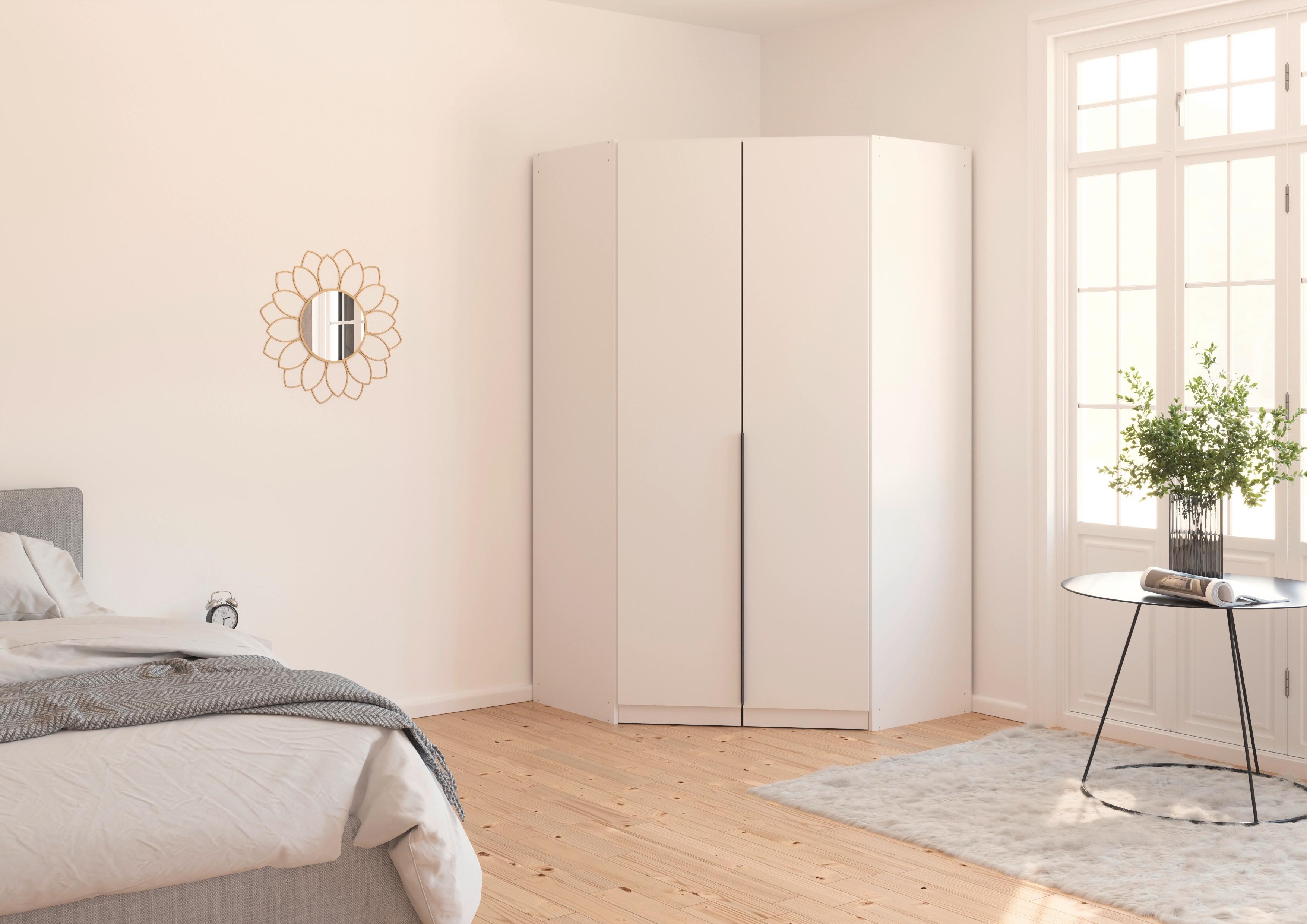 Eckschrank B: 117 cm Alabama Weiß - Weiß, MODERN, Holzwerkstoff (117/229/117cm) - Rauch Möbel