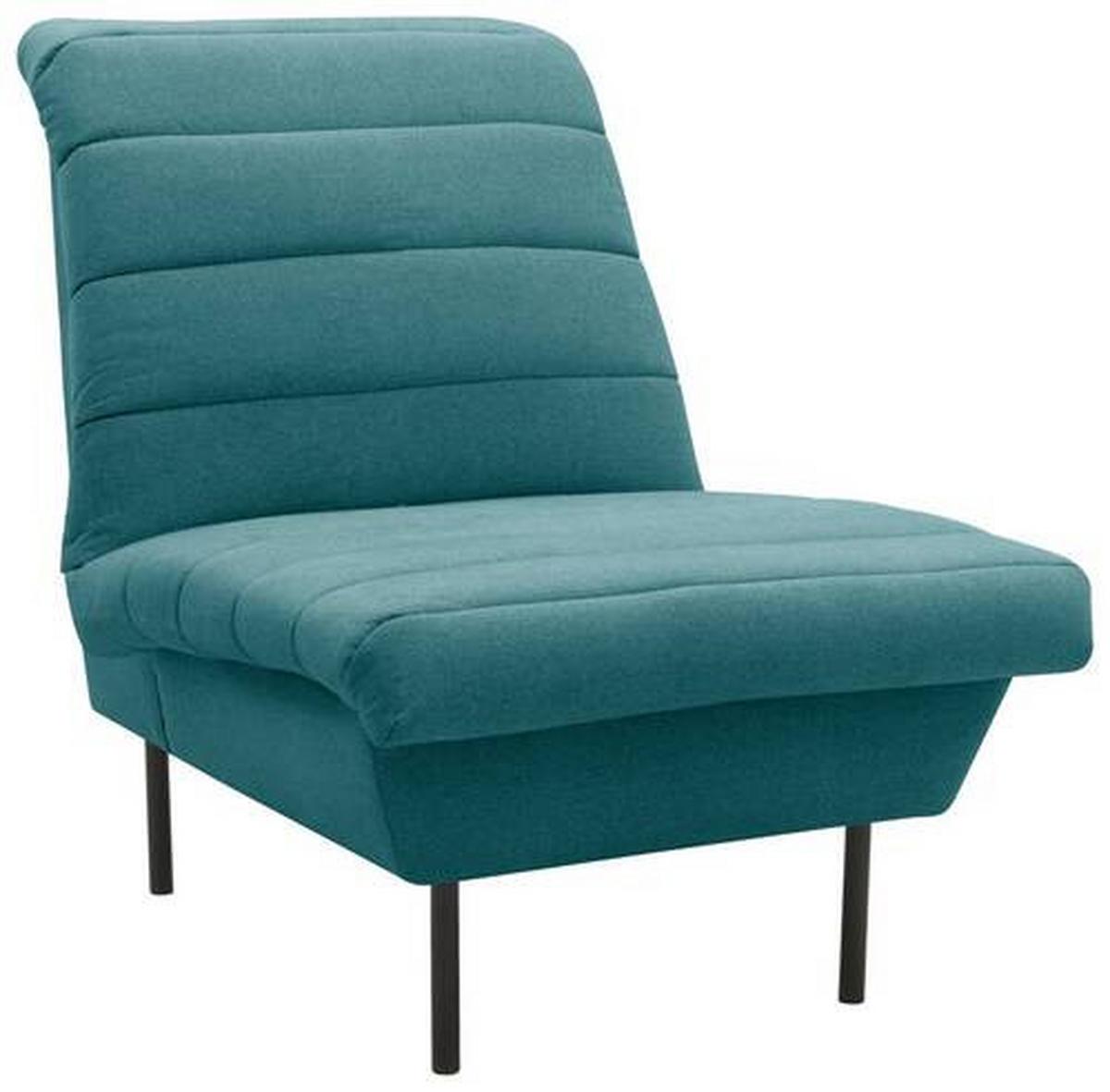 Sessel Looks Ix - Petrol/Schwarz, Design, Textil (72/92/103cm) - LOOKS by W.Joop