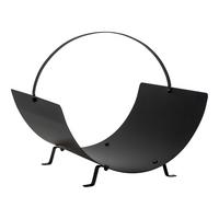 Kaminkorb Tires Schwarz B: 40 cm - Schwarz, Design, Metall (40/33.5/35cm)