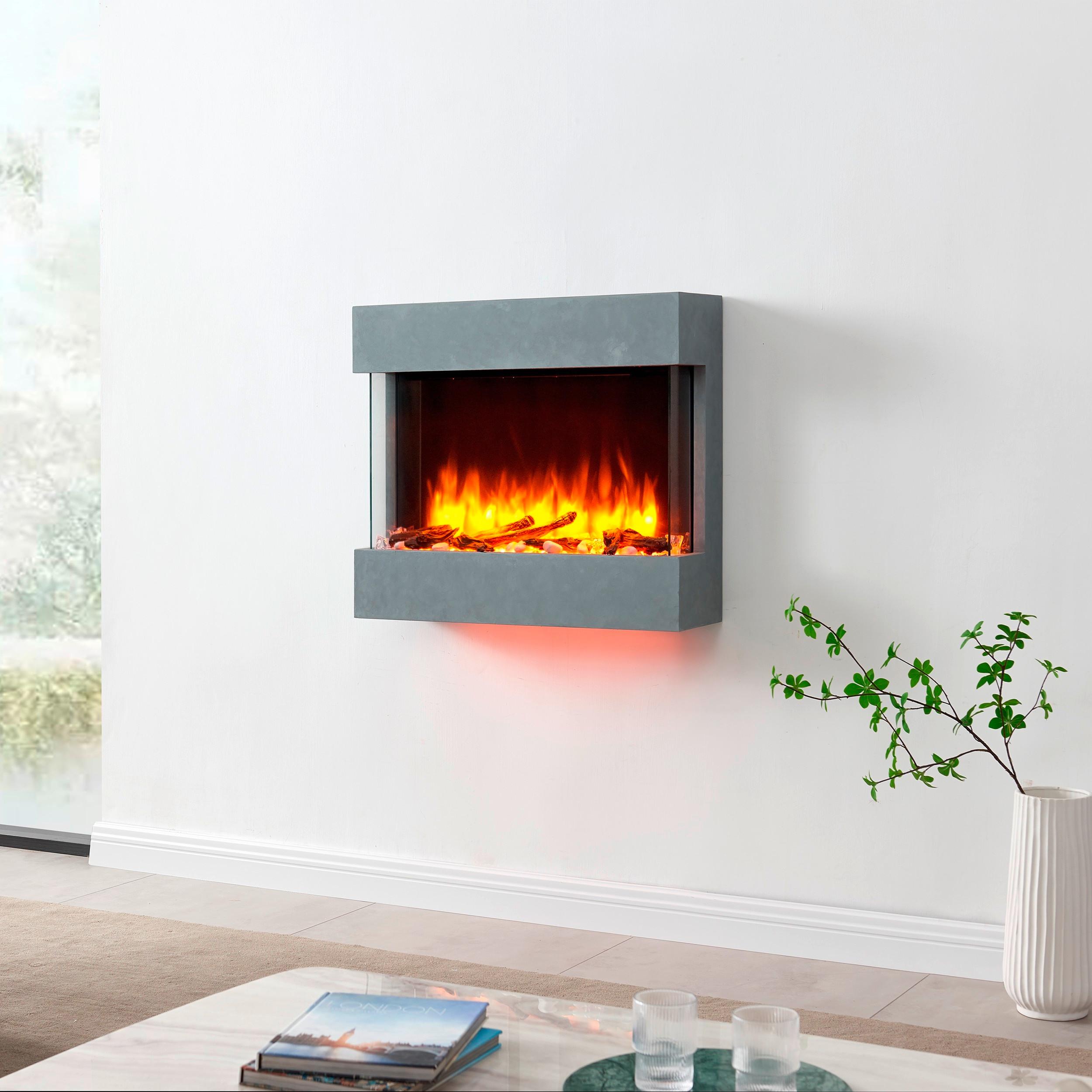 Elektrokamin Alva - Grau, Basics, Holzwerkstoff/Metall (73/80/30cm)