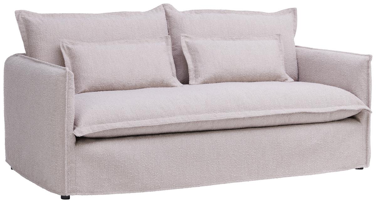 Sofa Toscana - Beige/Schwarz, Trend, Textil (195/82/98cm) - Livetastic