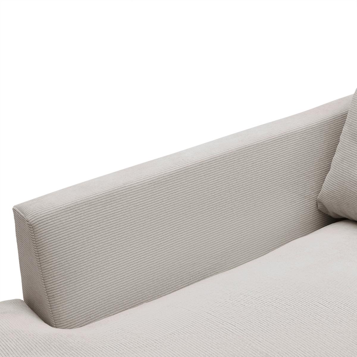 Rohová sedačka PEDRO, ľavá, béžová, s vankúšmi - čierna/béžová, Modern, textil/plast (190/83/300cm) - Mömax