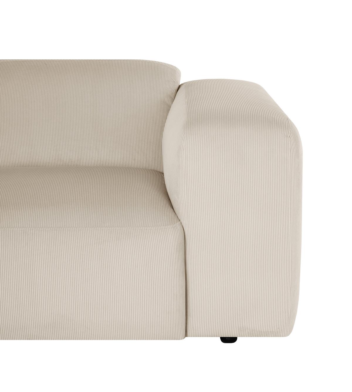 ECKSOFA Hannah Beige S: 200x304cm - Beige/Schwarz, Design, Textil (200/304cm) - MID.YOU